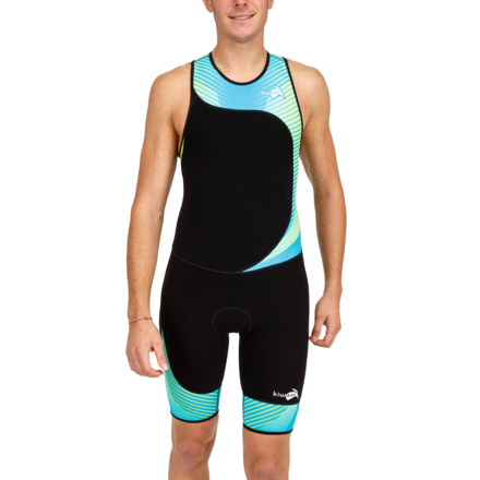 Bild von KiWAMi Tokyo Amphibian Trisuit - schwarz/blau/lindgrün