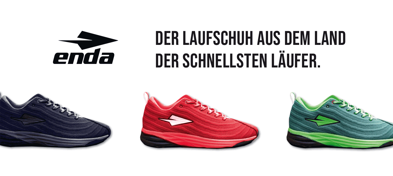 enda - Laufschuhe aus dem Land der schnellsten Läufer!