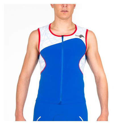 Bild von KiWAMi Spider Triathlon Top - blau/rot/weiß