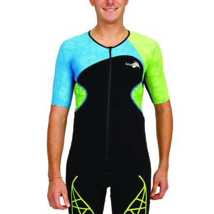 Bild von KiWAMi Spider LD Aero Trisuit - schwarz/blau/lindgrün