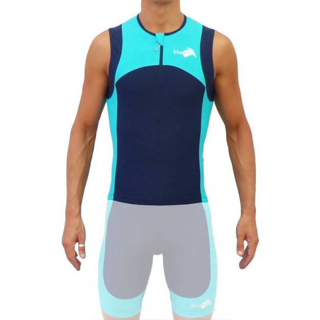 Bild von KiWAMi Prima Triathlon Top - blau/türkis/weiß