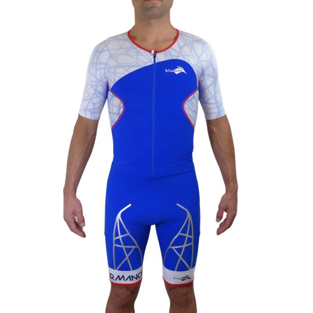 Bild von KiWAMi Spider LD Aero Trisuit - blau/rot/weiß