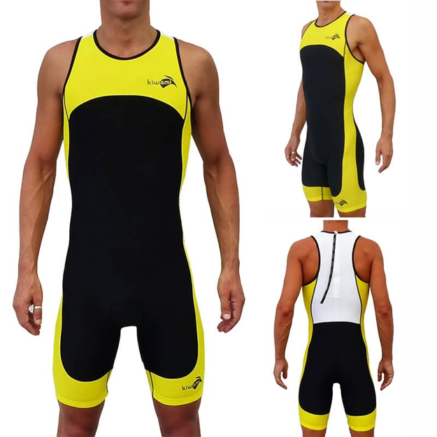 Bild von KiWAMi Prima Race Trisuit - schwarz/gelb/weiß